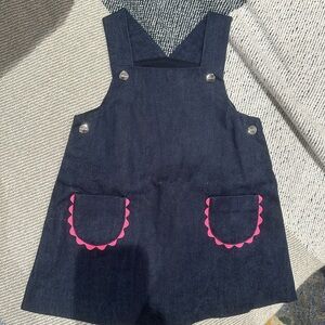 NWOT Jacadi denim jumper 12M